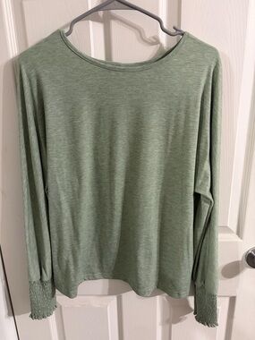 Light Sage Green Long Sleeve Top